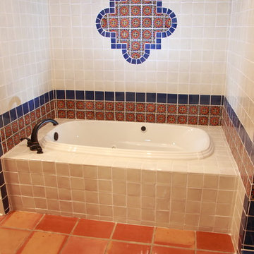 Saltillo Regular Square in 12x12 (with Talavera tile)