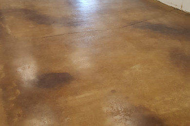 Commercial Stained polished concrete
