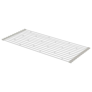 Plate Over-The-Sink Folding Drying Rack, White