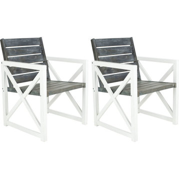 Irina Arm Chair (Set of 2) - White, Grey