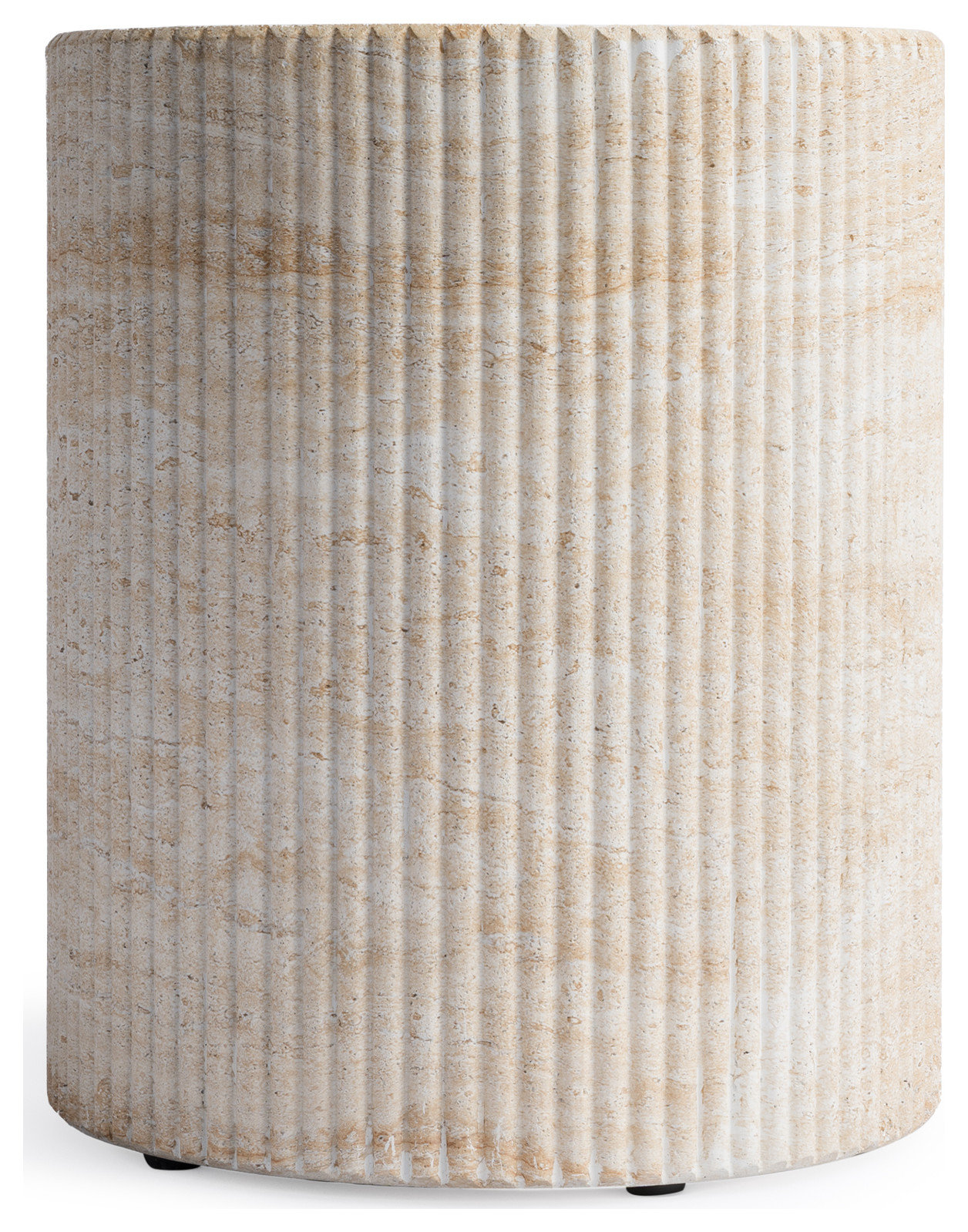 Studio London Maru Modern Travertine Effect Side Table for Stylish Home