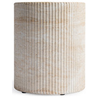 Studio London Maru Modern Travertine Effect Side Table for Stylish Home