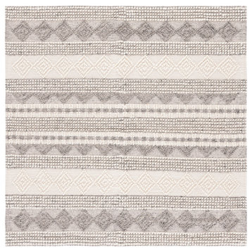 Safavieh Natura Collection NAT102A Rug, Grey/Ivory, 11' x 11' Square