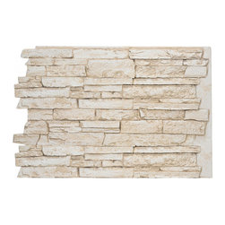 141-36-BRIGHTON FAUX WIDE STACKED STONE WALL PANELS - 36"H - Wall Panels