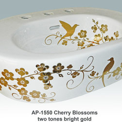 Hand Painted Vessels Sinks by Atlantis Porcelain Art - Bathroom Sinks