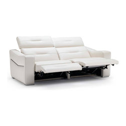 Natuzzi Editions Contemporary Leather Motion Sofa B725 - Sofas