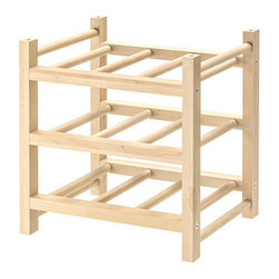 HUTTEN Range-bouteilles 9 places, bois massif - Products