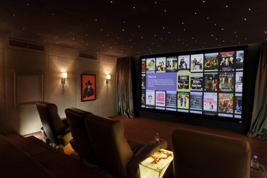 This is an example of a traditional home theatre in London.