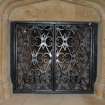 Wrought Iron Fireplace Screens