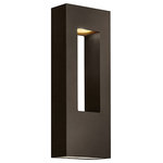 Hinkley - Hinkley Atlantis 1648-Led Medium Wall Mount Lantern, Bronze - Atlantis features a minimalist design for the ultimate, urban sophistication. Constructed of solid aluminum and Dark Sky compliant, Atlantis provides a chic solution to eco-conscious homeowners.