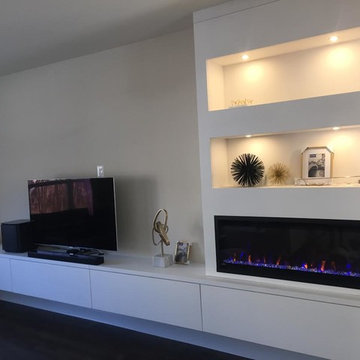 Modern Built In featuring Electric Fireplace