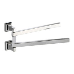 Domino H6022 Chrome Double Towel Bar 14.6" - Towel Bars