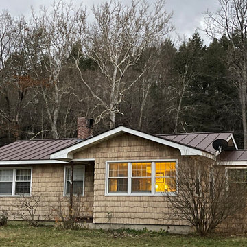 Brown Standing Seam Metal Roof Install