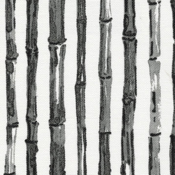 Bamboo Stripe Ink Nature Print Cotton Fabric Sample