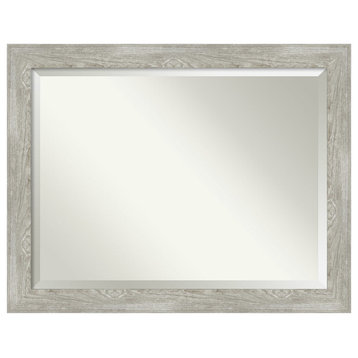 Dove Greywash Beveled Bathroom Wall Mirror - 46 x 36 in.