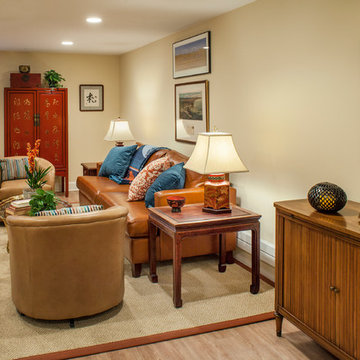 Cozy Traditional Basement Renovation in East Mooreland
