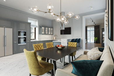 Interior design is a modern classic, the project was completed in Paris