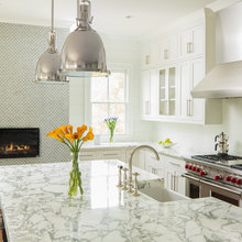 fireplace kitchen