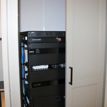 AV Rack in Laundry Room Cabinet
