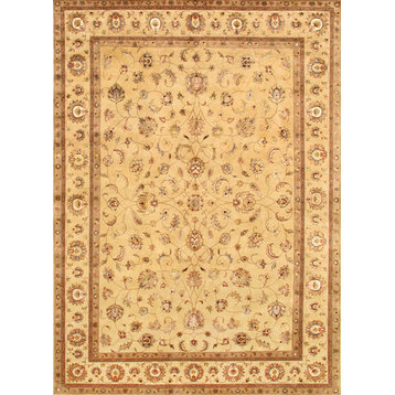 Pasargad Agra Collection Hand-Knotted Silk & Wool Area Rug- 9' 0" X 12' 2"