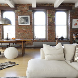 Lower Manhattan Loft - King Ottoman X, King Ball Ottoman, Mandala Tassel Emblem - Dining Chairs
