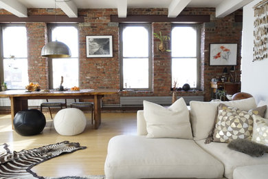 Lower Manhattan Loft - King Ottoman X, King Ball Ottoman, Mandala Tassel Emblem