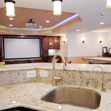 A New Attractive Basement for Today's Family Entertainment
