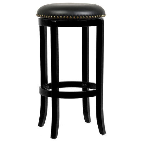 Cordova Swivel Stool, 29", Black