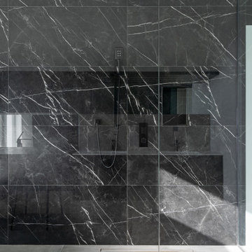 Matte Black Rainfall Shower and SHower System