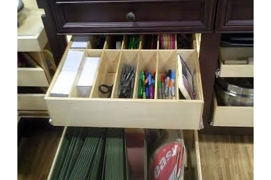 Divided Pull Out Shelf and File Box