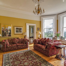 Red sofas
