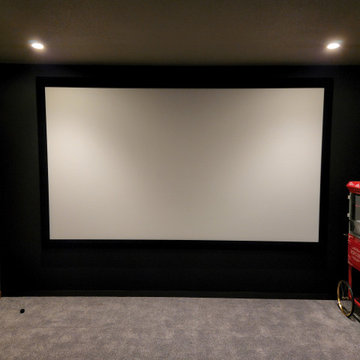 Home Theater - New Front Wall and Motorized Masking Screen