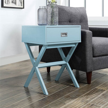 Convenience Concepts Designs2Go Landon One-Drawer End Table in Mint Green Wood