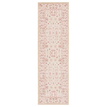 Jaipur Living Regal Damask Ivory/Pink Area Rug, 2'6"x8' Runner
