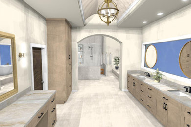 Example of a transitional bathroom design in Austin