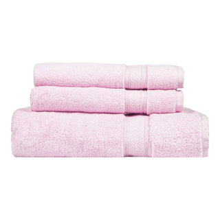 Everplush 6-Piece Pale Pink Cotton Quick Dry Wash Cloth (Diamond Jacquard  Towels) in the Bathroom Towels department at