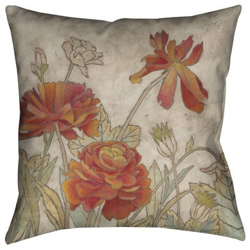Laural Home Sun Blooms I Outdoor Decorative Pillow, 18"x18"