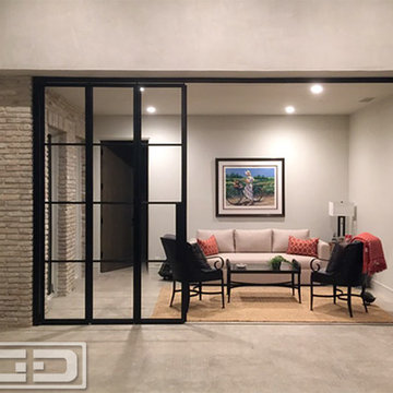 Panoramic Accordion :Patio Doors in a Bronze Metal Frame & Insulated Glass Panes
