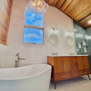 Cedar & Teal Modern Master Bathroom