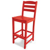 POLYWOOD La Casa Cafe Bar Side Chair, Sunset Red