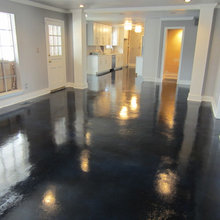 concrete floor in basement