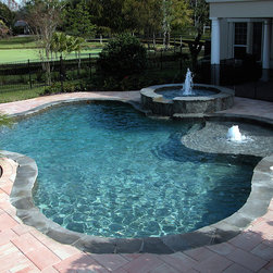 Natural Freedorm pool with Spas and Overflow - Aboveground Swimming Pools