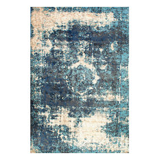 11x14 Area Rugs Houzz Nuloom Traditional Distressed Medallion Oversized Rug Blue 9 11 X14