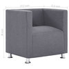 vidaXL Armchair Upholstered Accent Chair Sofa for Office Light Gray Fabric