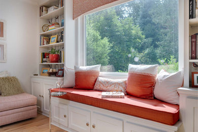 Trendy living room photo in New York