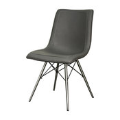 Blaine Chair Stainless Steel Legs, Stormy Gray, Set of 2