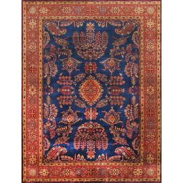 Pasargad AZ Collection Hand-Knotted Lamb's Wool Area Rug, 12'3"x18'2"