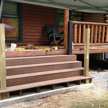 Log Home Trex (R) Stairs