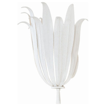 Eden One Light Wall Sconce, Textured White