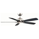 Fanimation - Doren 52" Ceiling Fan - Polished Nickel With LED Light Kit - This beautiful transitional ceiling fan by Fanimation will make a great addition to your space. Doren is available in four finishes and comes with a 17 watt LED light kit. This dry rated fan has a 3 speed AC motor and comes with a handheld remote.